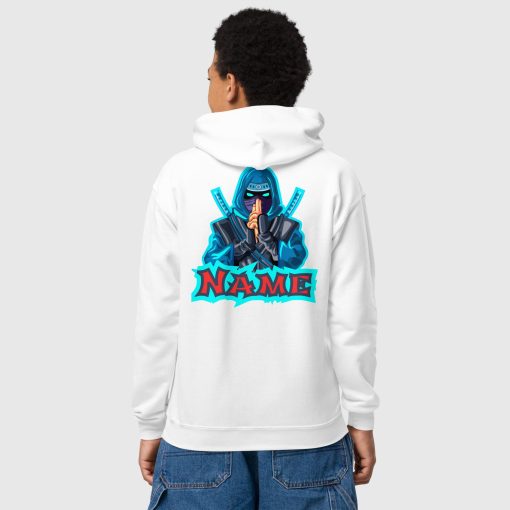 Ninja Youth Heavy Blend Hoodie | Gildan 18500B <span class="withname">With Your Name</span> | Large Center Back Print | 2207202401 - Image 4