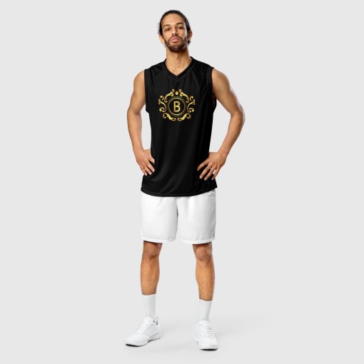 Golden Ornaments All-Over Print Recycled Men’s Basketball Jersey <span class="withname">with Your First Letter </span>| 2024052804