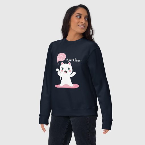 Adorable Kitten Cat Women's Premium Sweatshirt <span class="withname">with Your Name</span> | Cotton Heritage M2480 | 2024052802 - Image 2