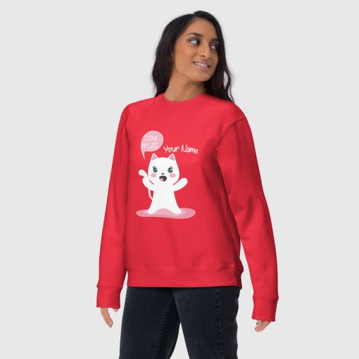 Adorable Kitten Cat Women's Premium Sweatshirt <span class="withname">with Your Name</span> | Cotton Heritage M2480 | 2024052802 - Image 5