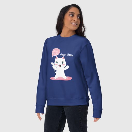 Adorable Kitten Cat Women's Premium Sweatshirt <span class="withname">with Your Name</span> | Cotton Heritage M2480 | 2024052802 - Image 3