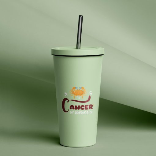 Horoscope Insulated tumbler with a straw | P2104202501 | 140420250401 - Image 2