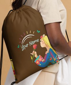 Women with Flower Drawstring Bag | P2104202506 | 180820240102