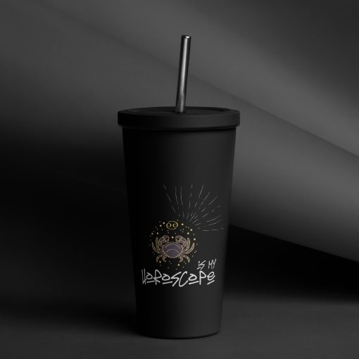 Horoscope Insulated Tumbler with a Straw P2104202501 | 140420250302 - Image 2