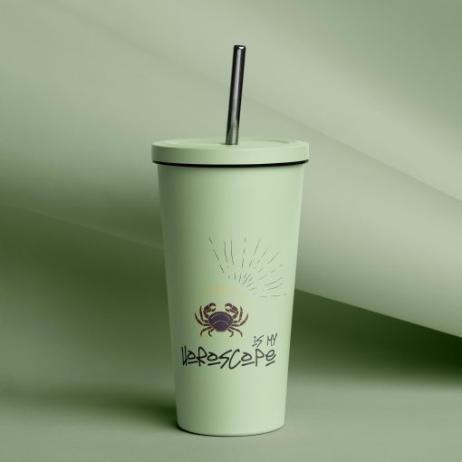 Horoscope Insulated Tumbler with a Straw P2104202501 | 140420250302 - Image 4