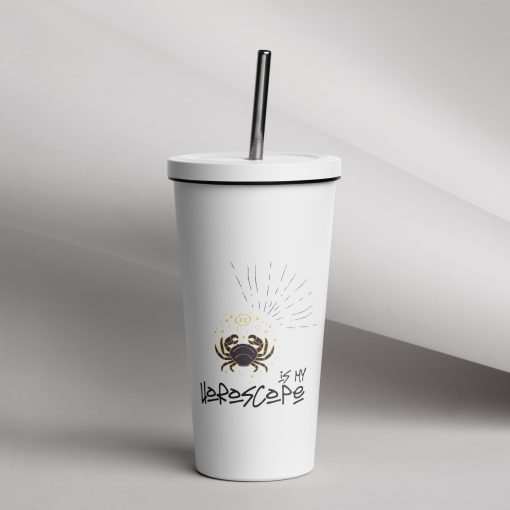 Horoscope Insulated Tumbler with a Straw P2104202501 | 140420250302 - Image 3