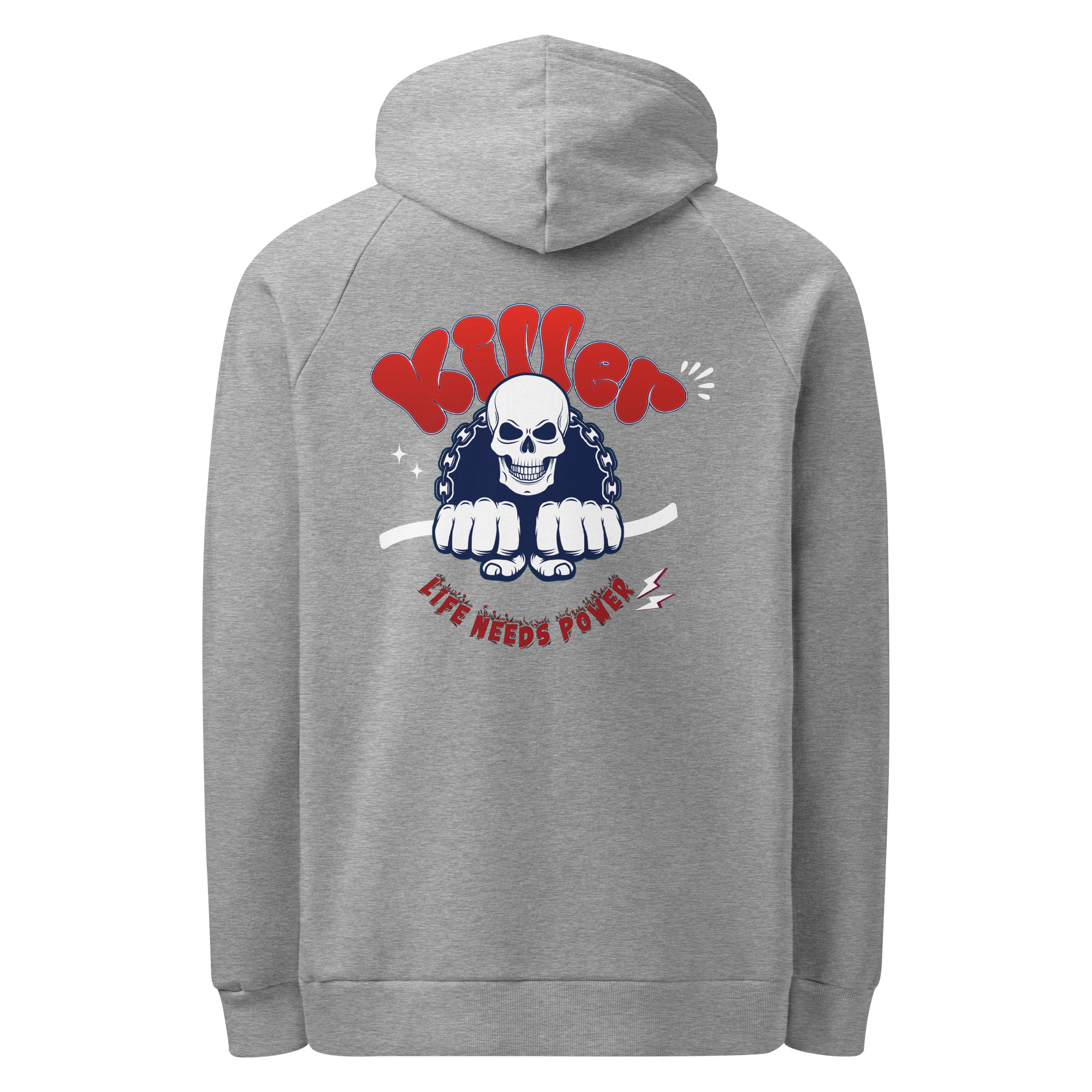 Skull of Power Under Armour® hoodie | <span class="withname">with your Name</span> | Front and Back Printing | P2007202501F | 2509202501