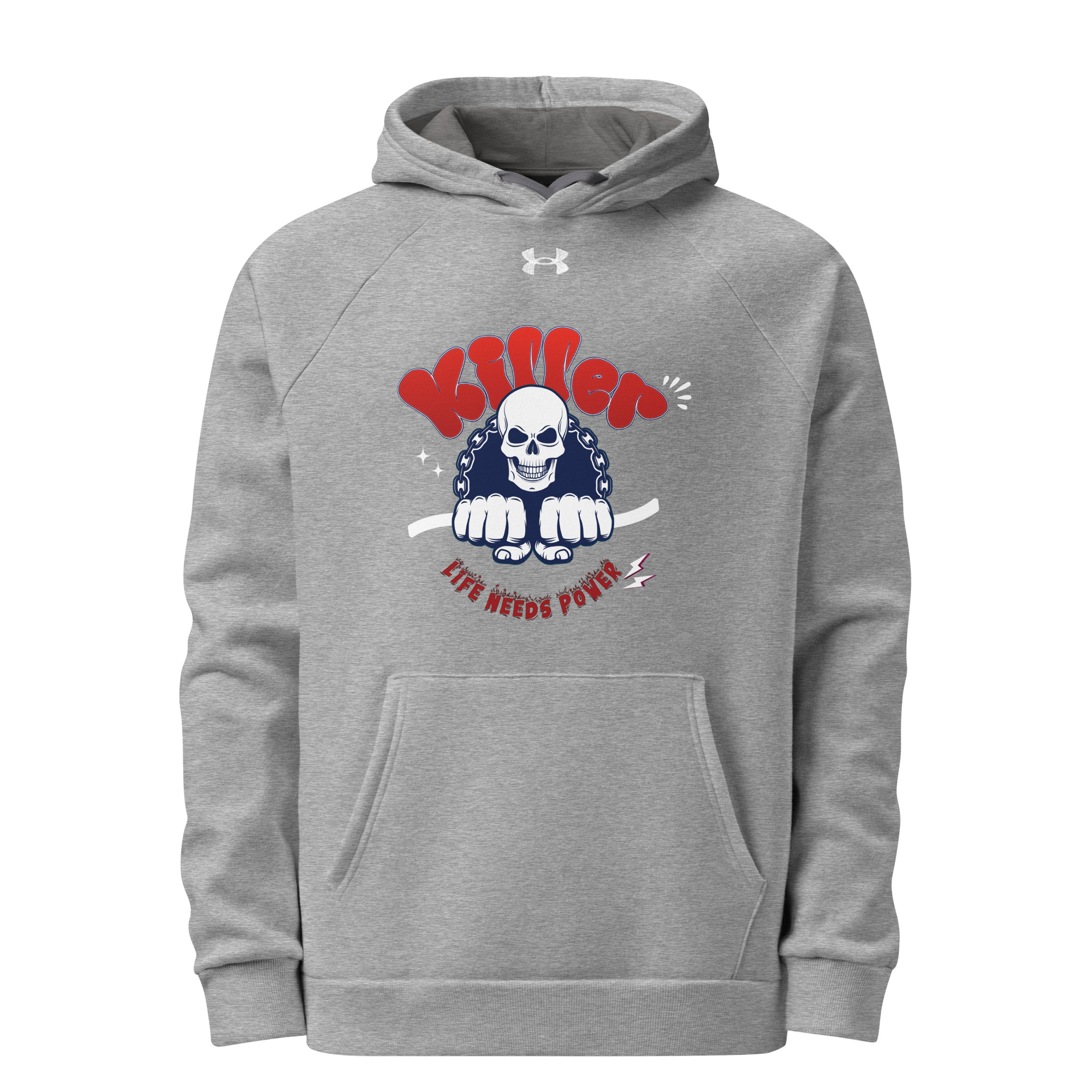 Skull of Power Under Armour® hoodie | <span class="withname">with your Name</span> | Front and Back Printing | P2007202501F | 2509202501 - Image 8