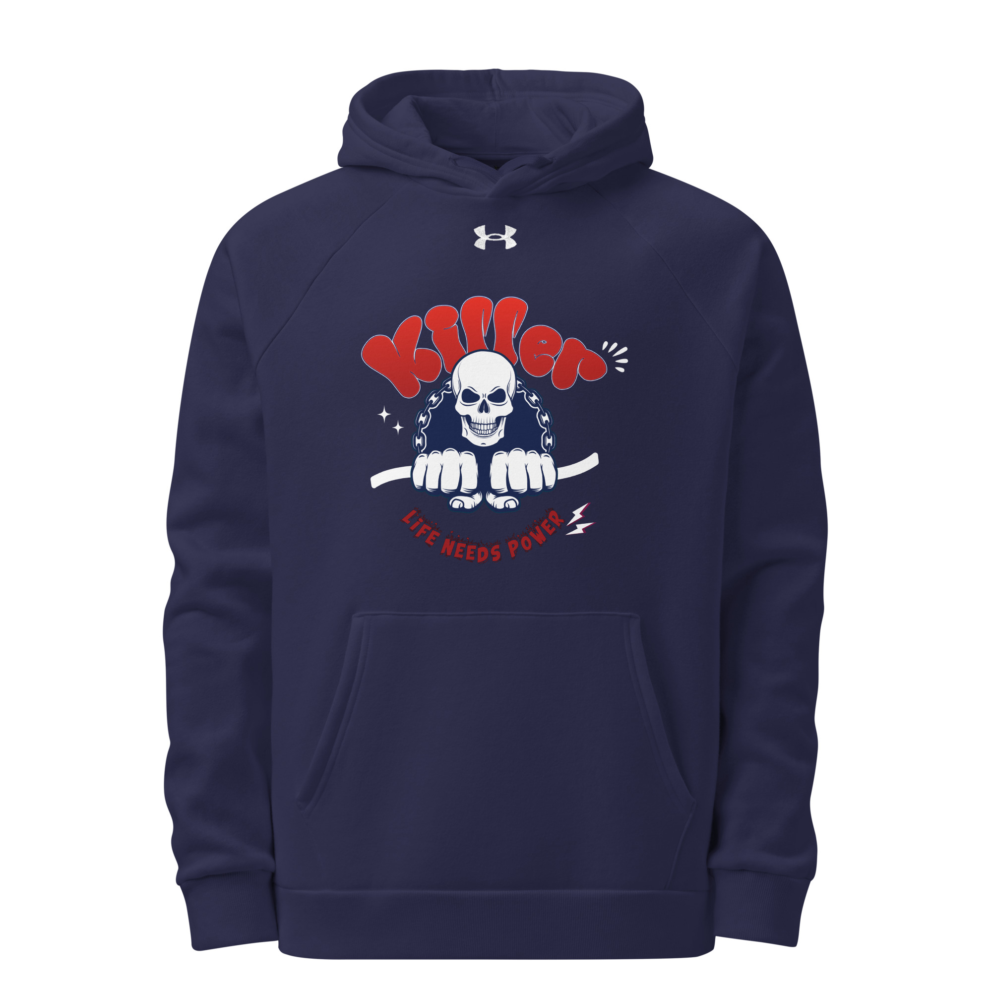 Skull of Power Under Armour® hoodie | <span class="withname">with your Name</span> | Front and Back Printing | P2007202501F | 2509202501 - Image 6
