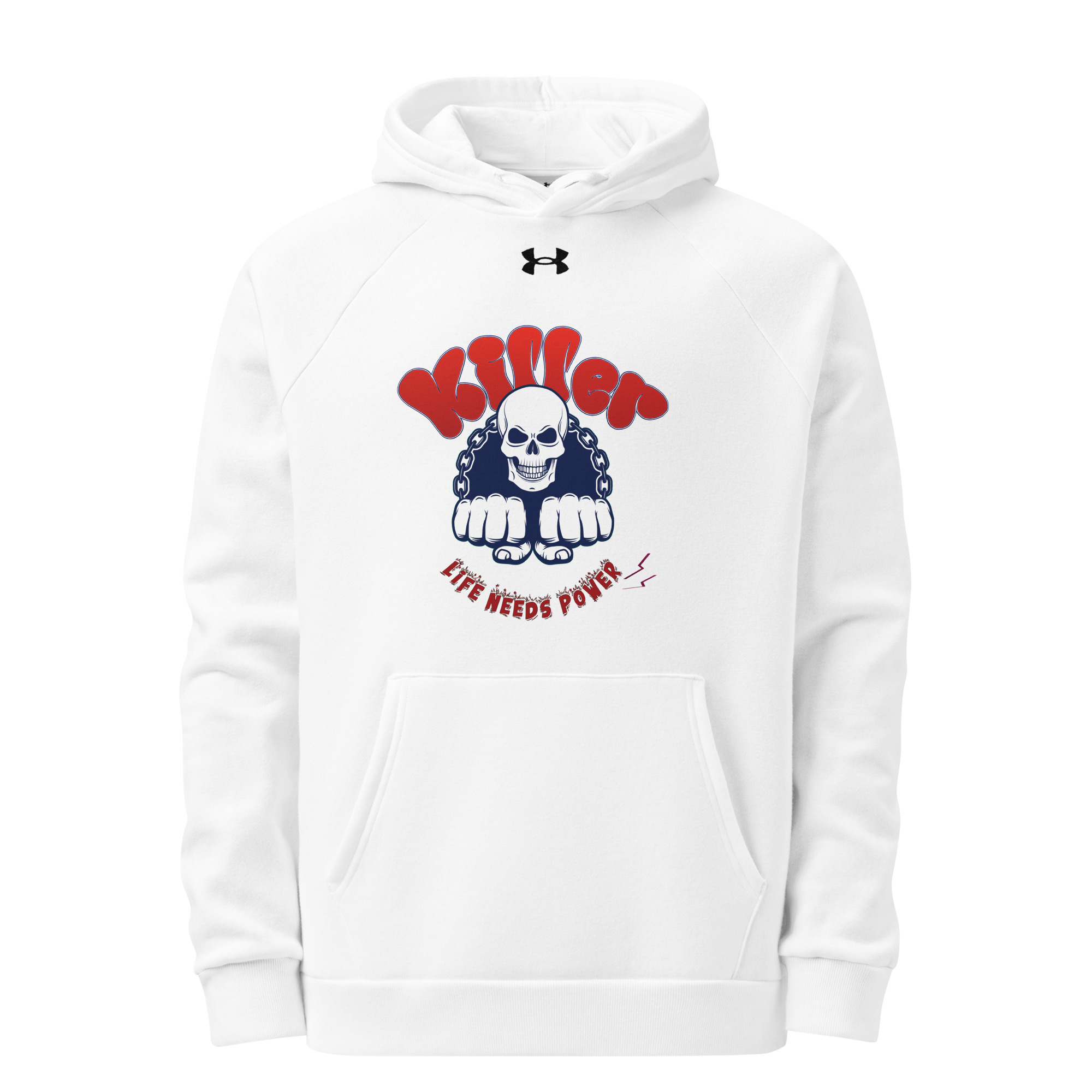Skull of Power Under Armour® hoodie | <span class="withname">with your Name</span> | Front and Back Printing | P2007202501F | 2509202501 - Image 9