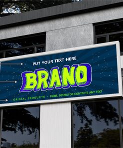 Groovy Cartoon Horizontal Hanging Sign