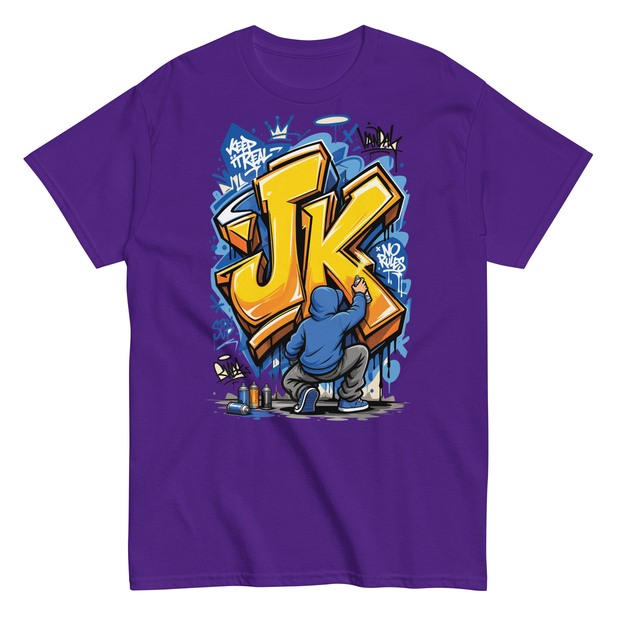 Graffiti your initial Classic T-Shirt | P0804202501F | 2506202601 - Image 3