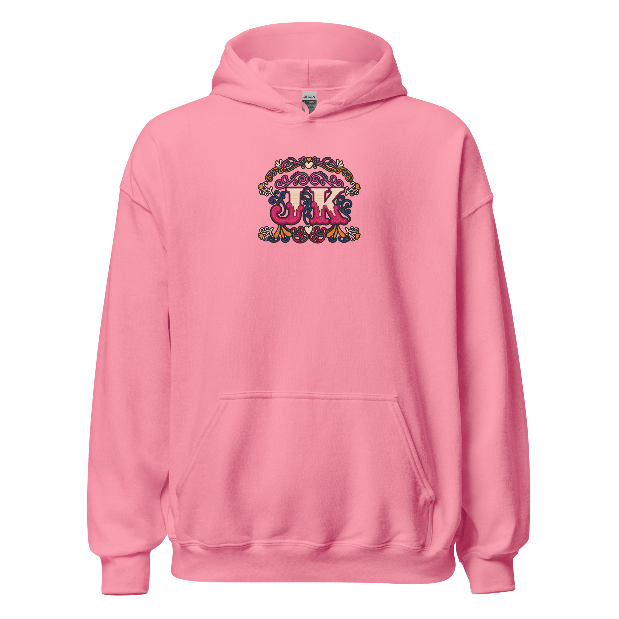Vintage Style Initial Heavy Blend Hoodie | P1704202501F | 0706202602
