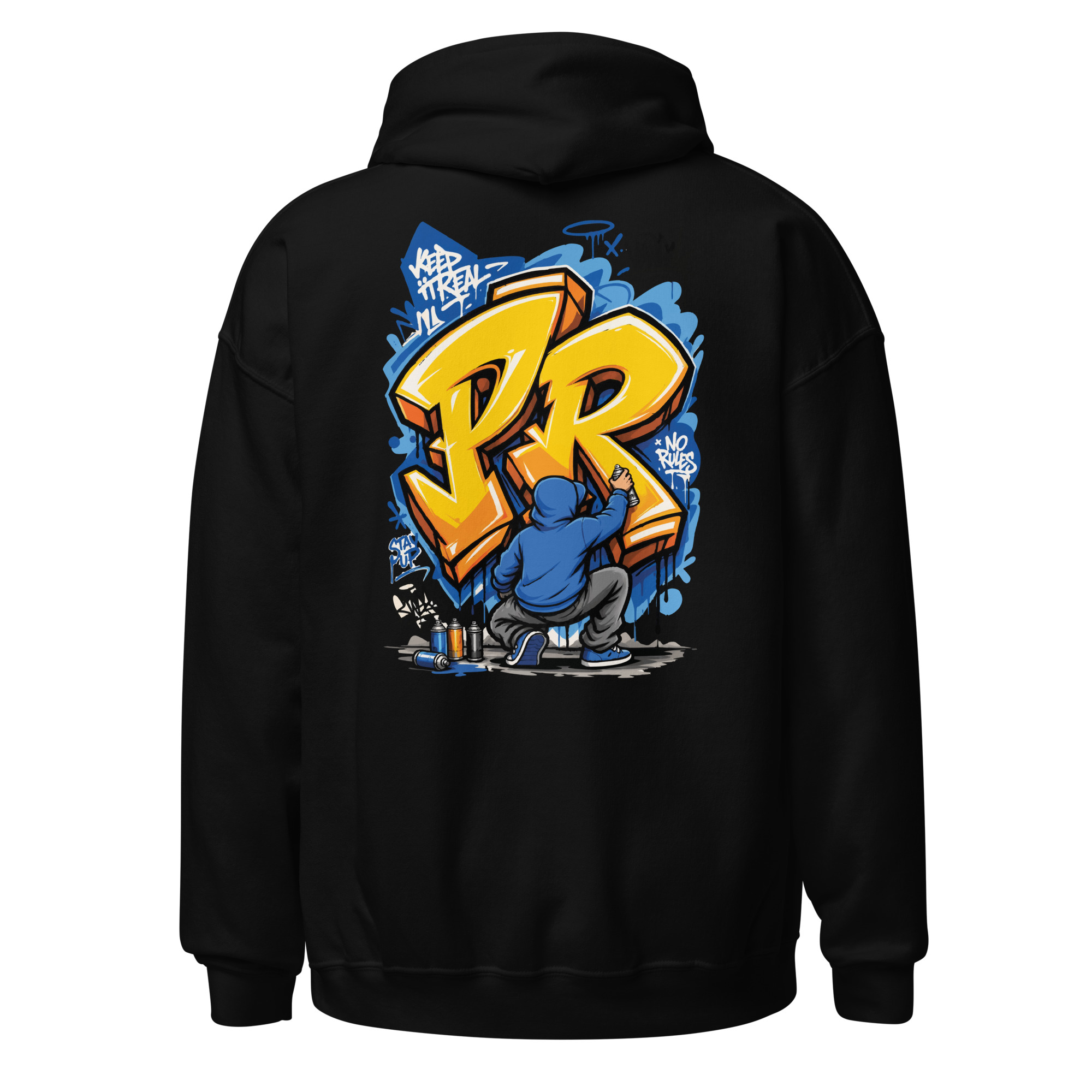 Graffiti your initial Heavy Blend Hoodie | P1704202501F | 2506202601 - Image 2