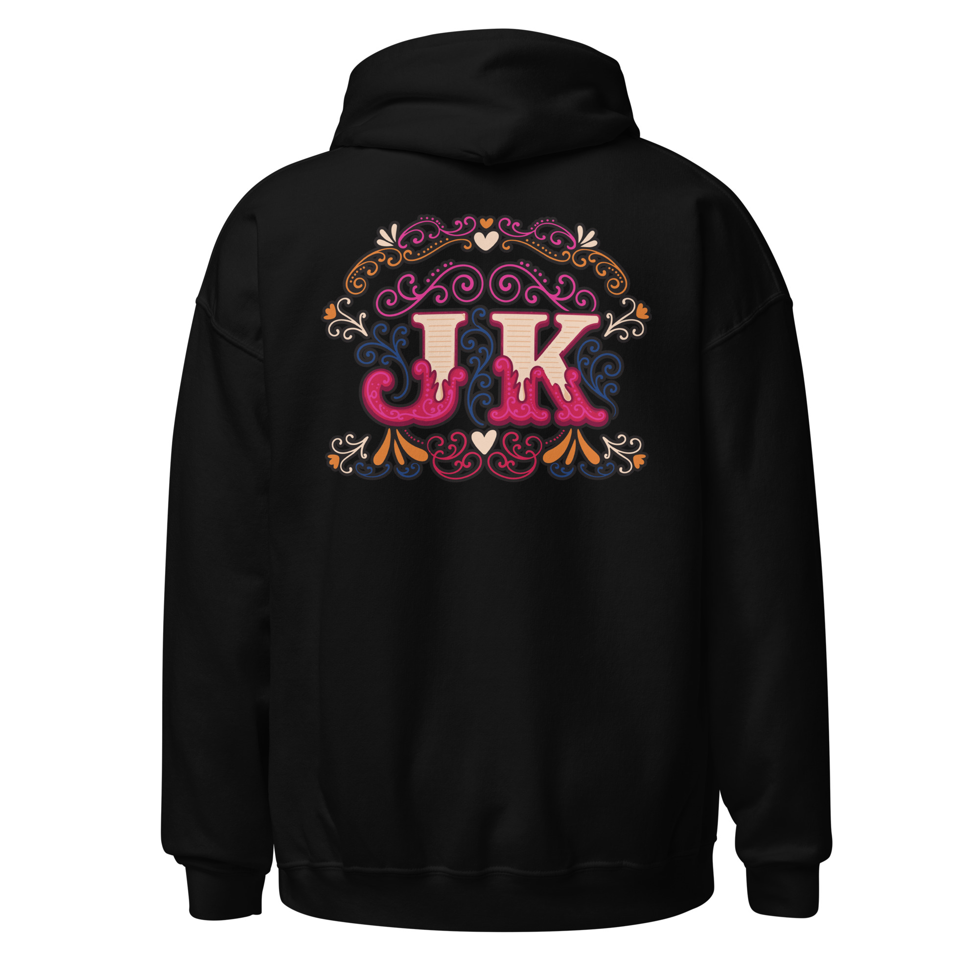 Vintage Style Initial Heavy Blend Hoodie | P1704202501F | 0706202602 - Image 3
