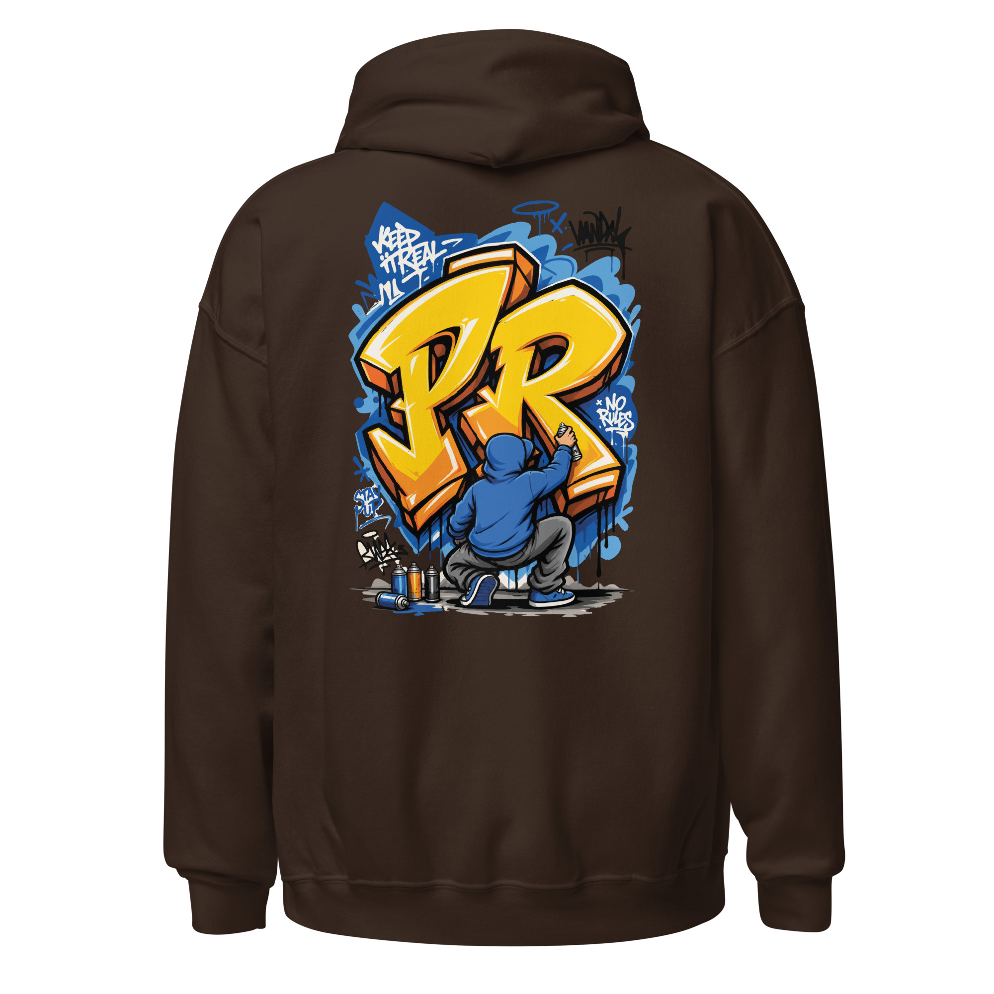 Graffiti your initial Heavy Blend Hoodie | P1704202501F | 2506202601
