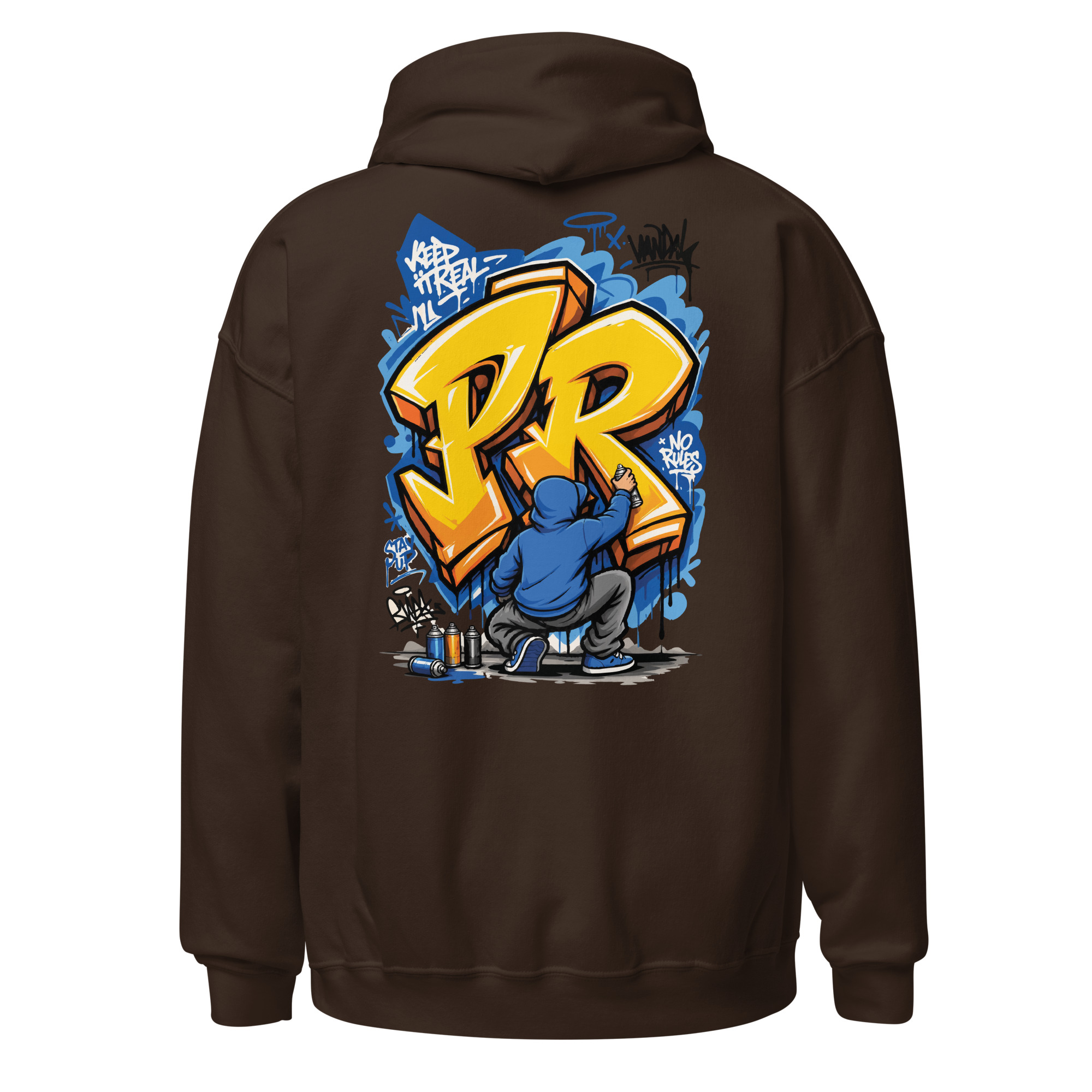 Graffiti your initial Heavy Blend Hoodie | P1704202501F | 2506202601 - Image 3