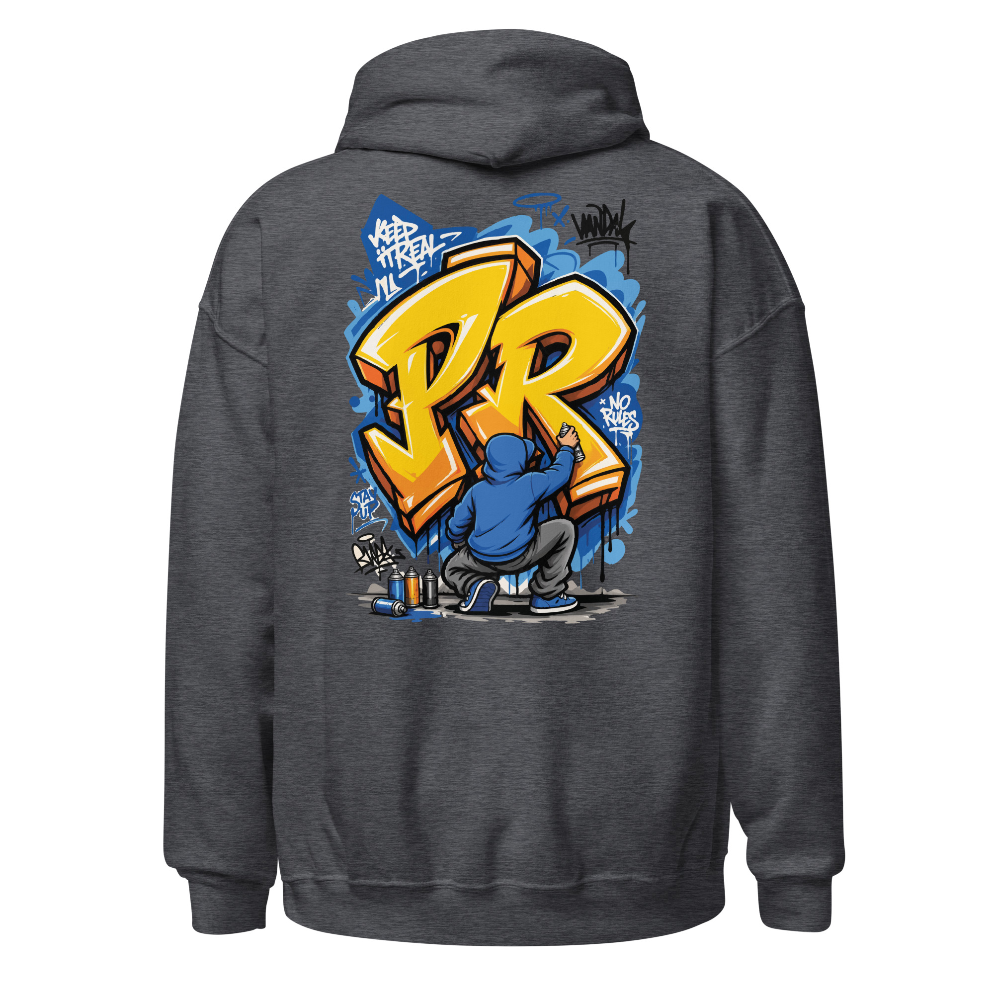 Graffiti your initial Heavy Blend Hoodie | P1704202501F | 2506202601