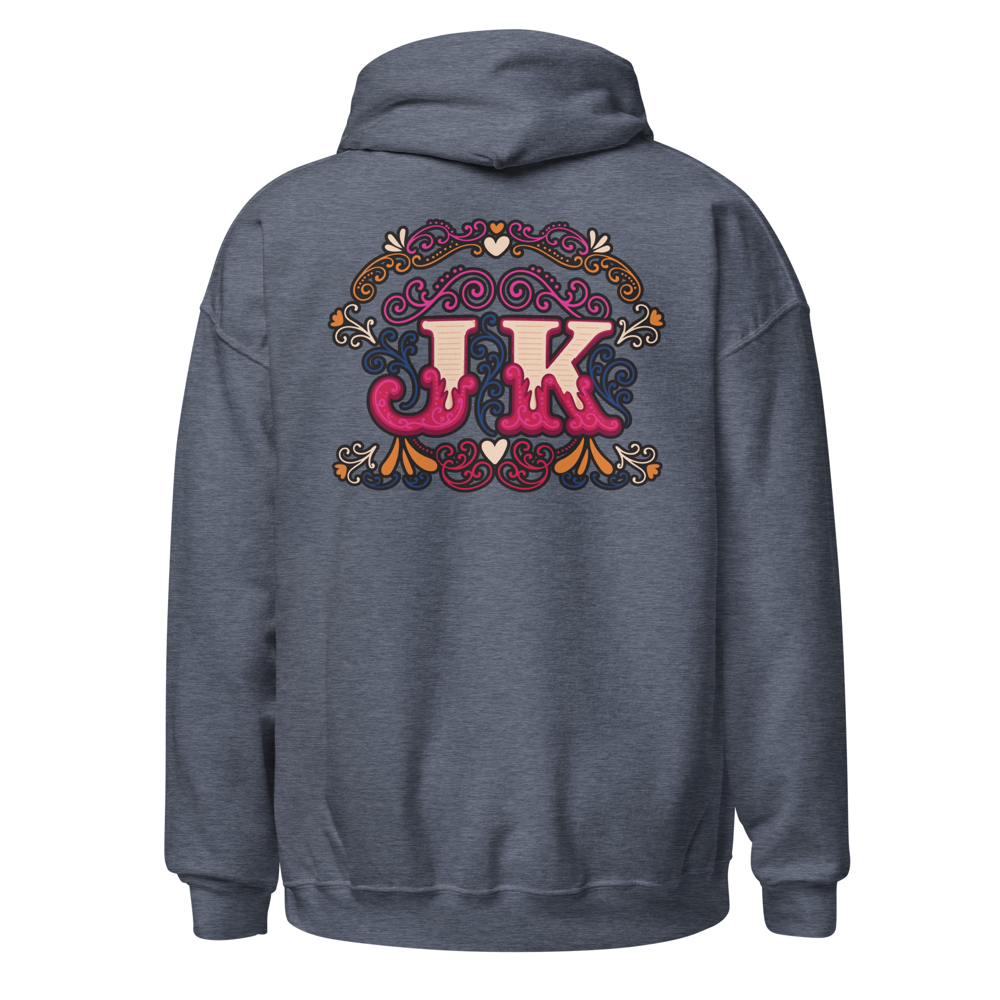 Vintage Style Initial Heavy Blend Hoodie | P1704202501F | 0706202602 - Image 11