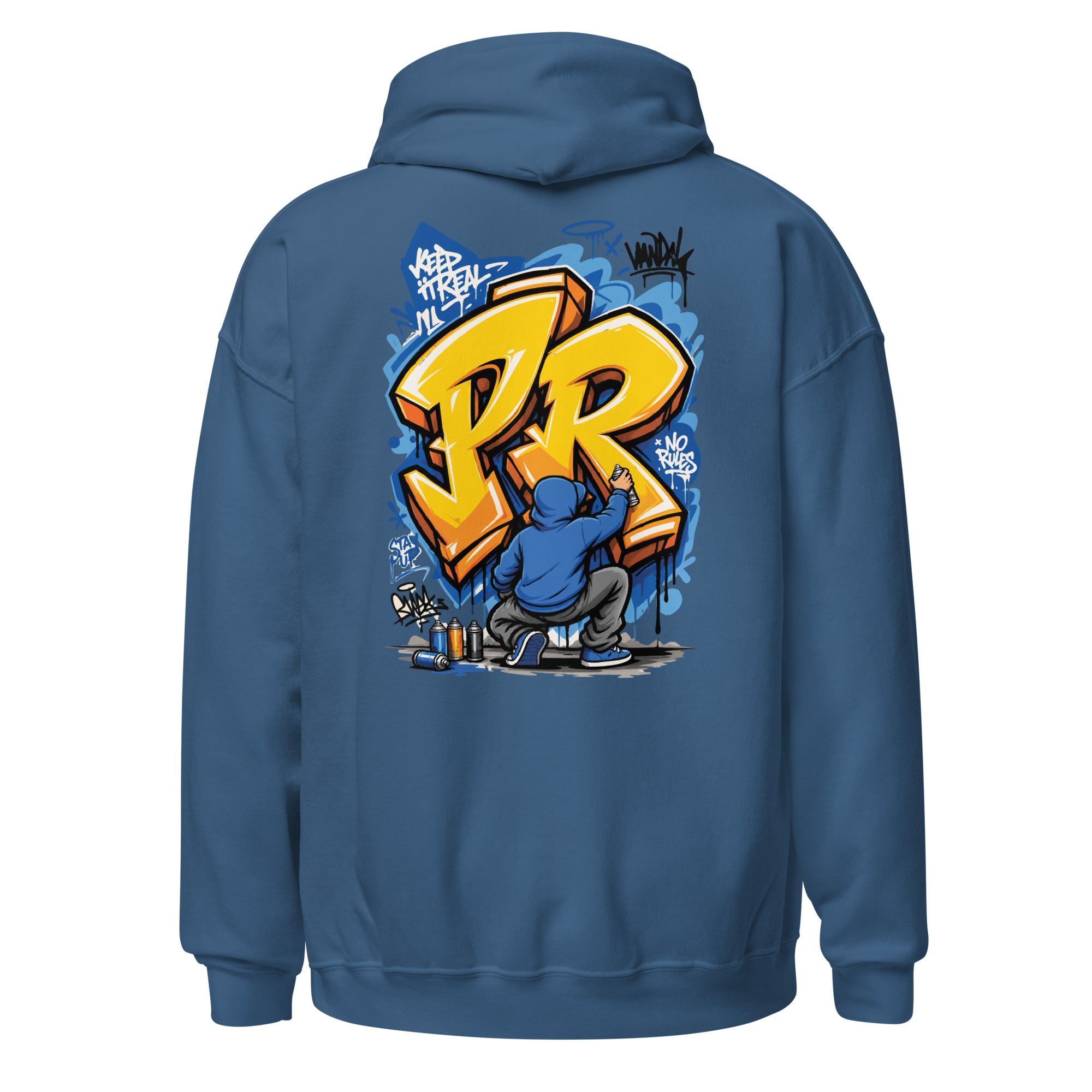 Graffiti your initial Heavy Blend Hoodie | P1704202501F | 2506202601 - Image 7