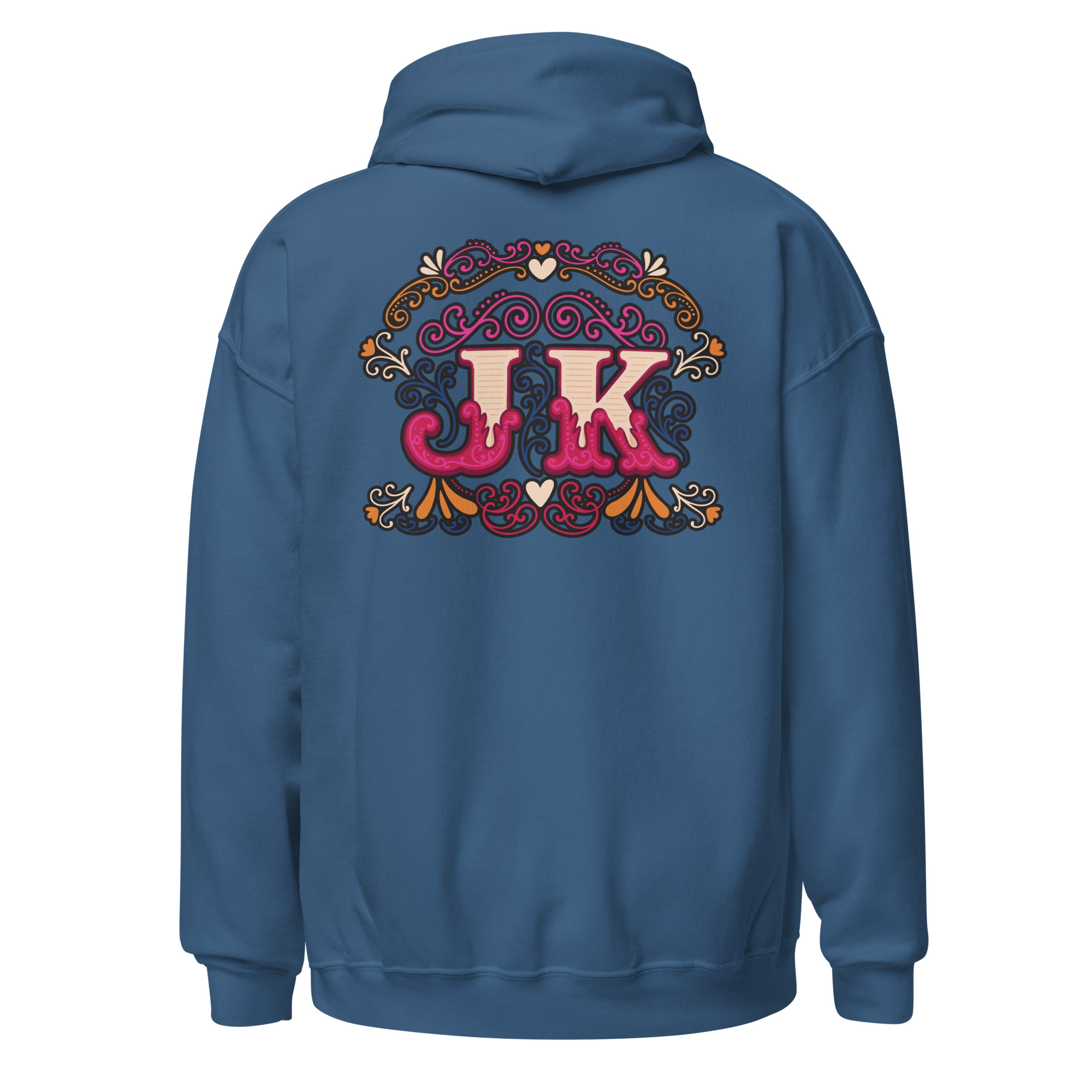 Vintage Style Initial Heavy Blend Hoodie | P1704202501F | 0706202602 - Image 9