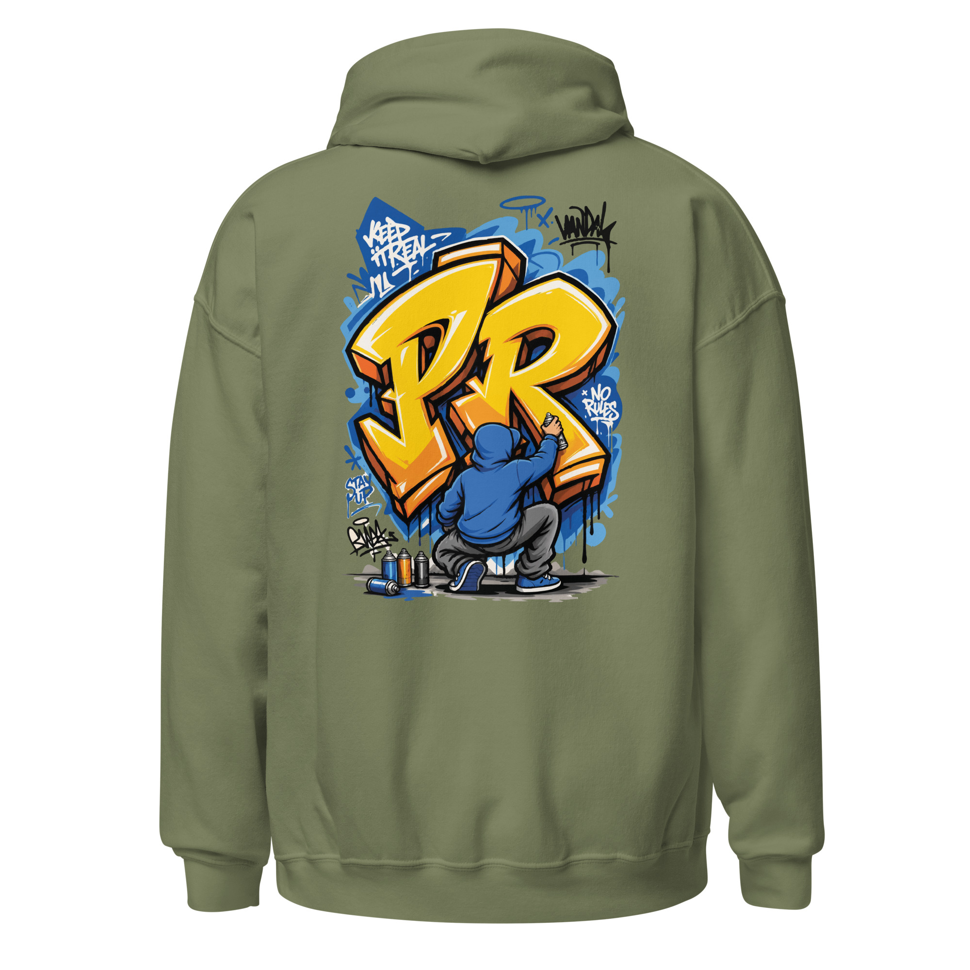 Graffiti your initial Heavy Blend Hoodie | P1704202501F | 2506202601 - Image 9