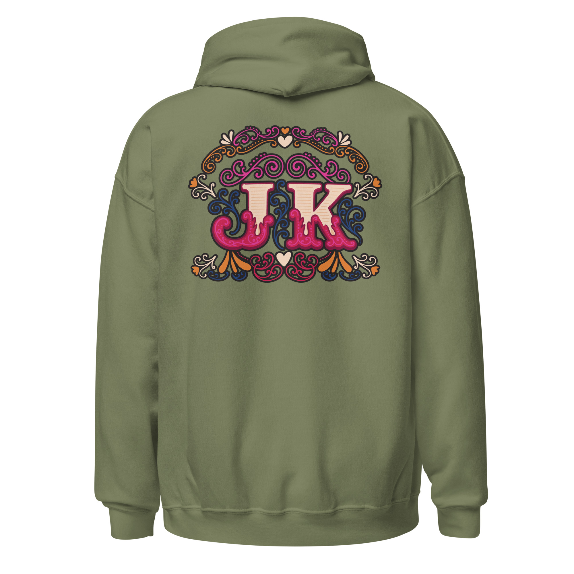 Vintage Style Initial Heavy Blend Hoodie | P1704202501F | 0706202602 - Image 15