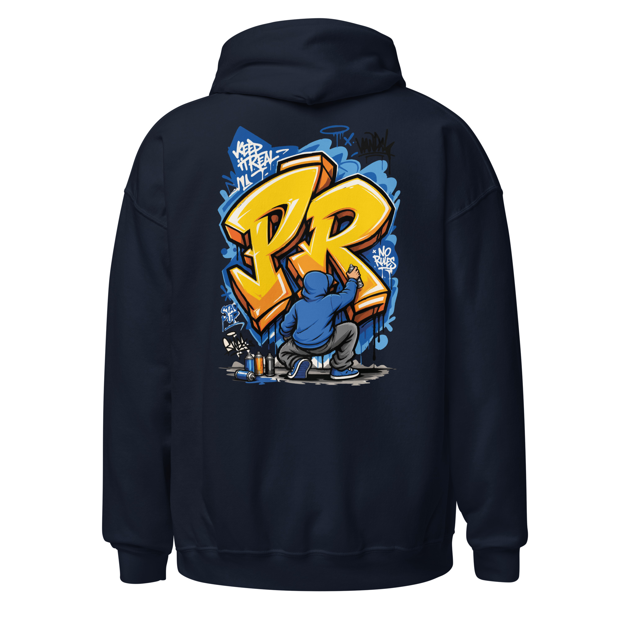 Graffiti your initial Heavy Blend Hoodie | P1704202501F | 2506202601 - Image 3
