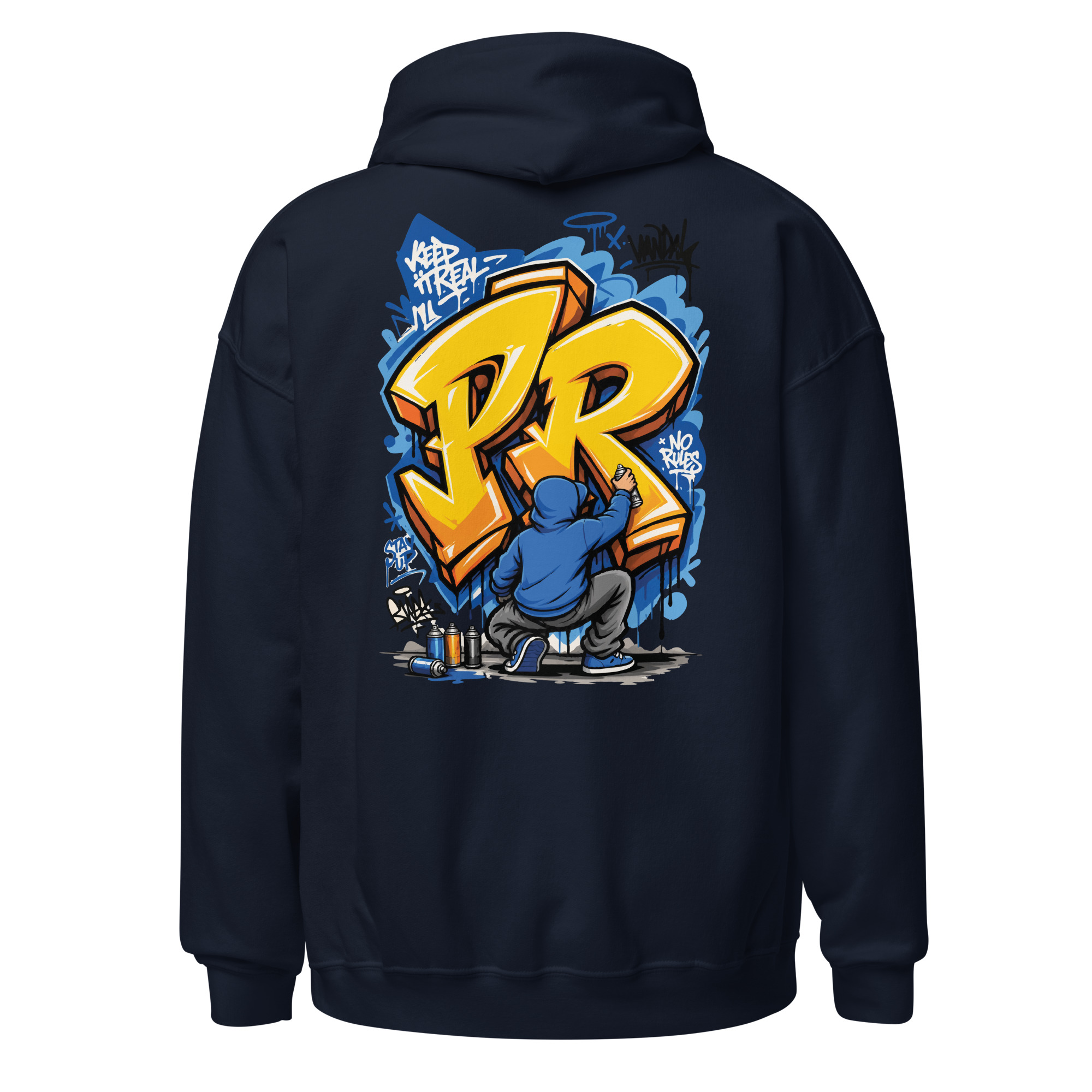 Graffiti your initial Heavy Blend Hoodie | P1704202501F | 2506202601 - Image 2