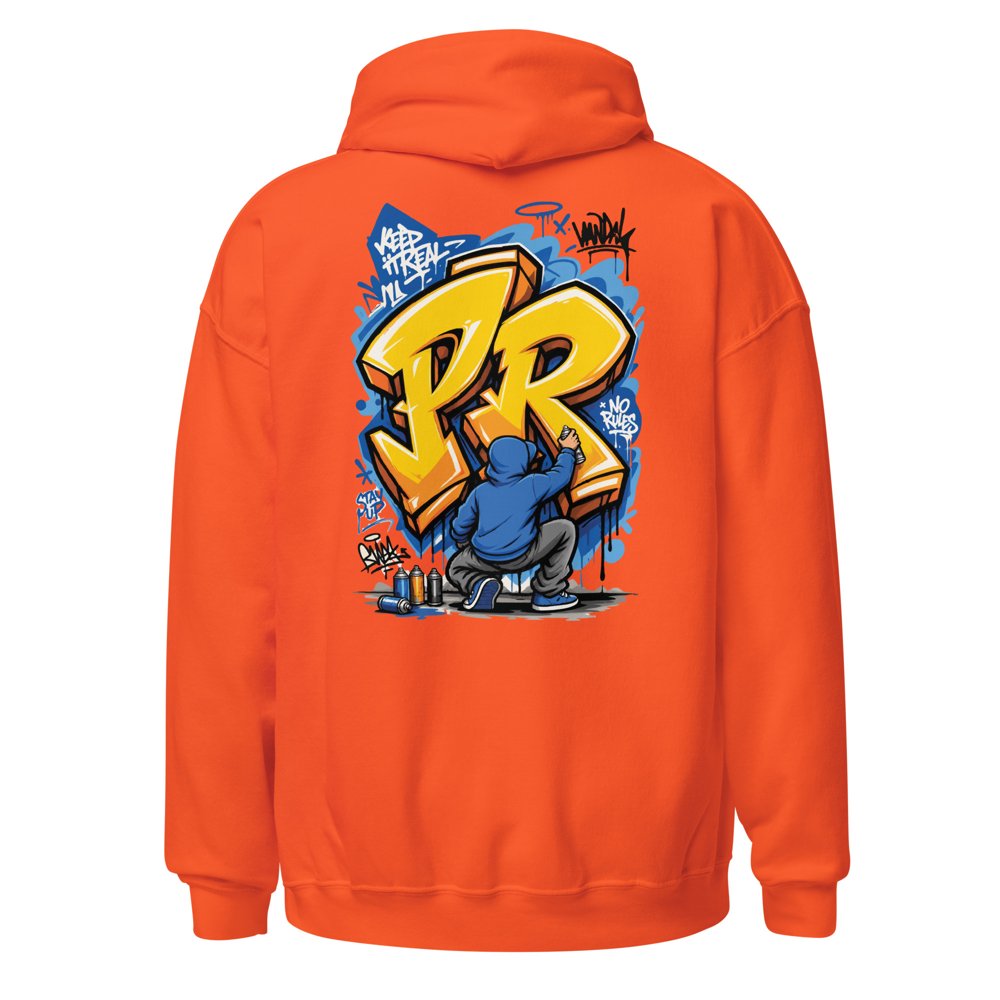 Graffiti your initial Heavy Blend Hoodie | P1704202501F | 2506202601 - Image 8