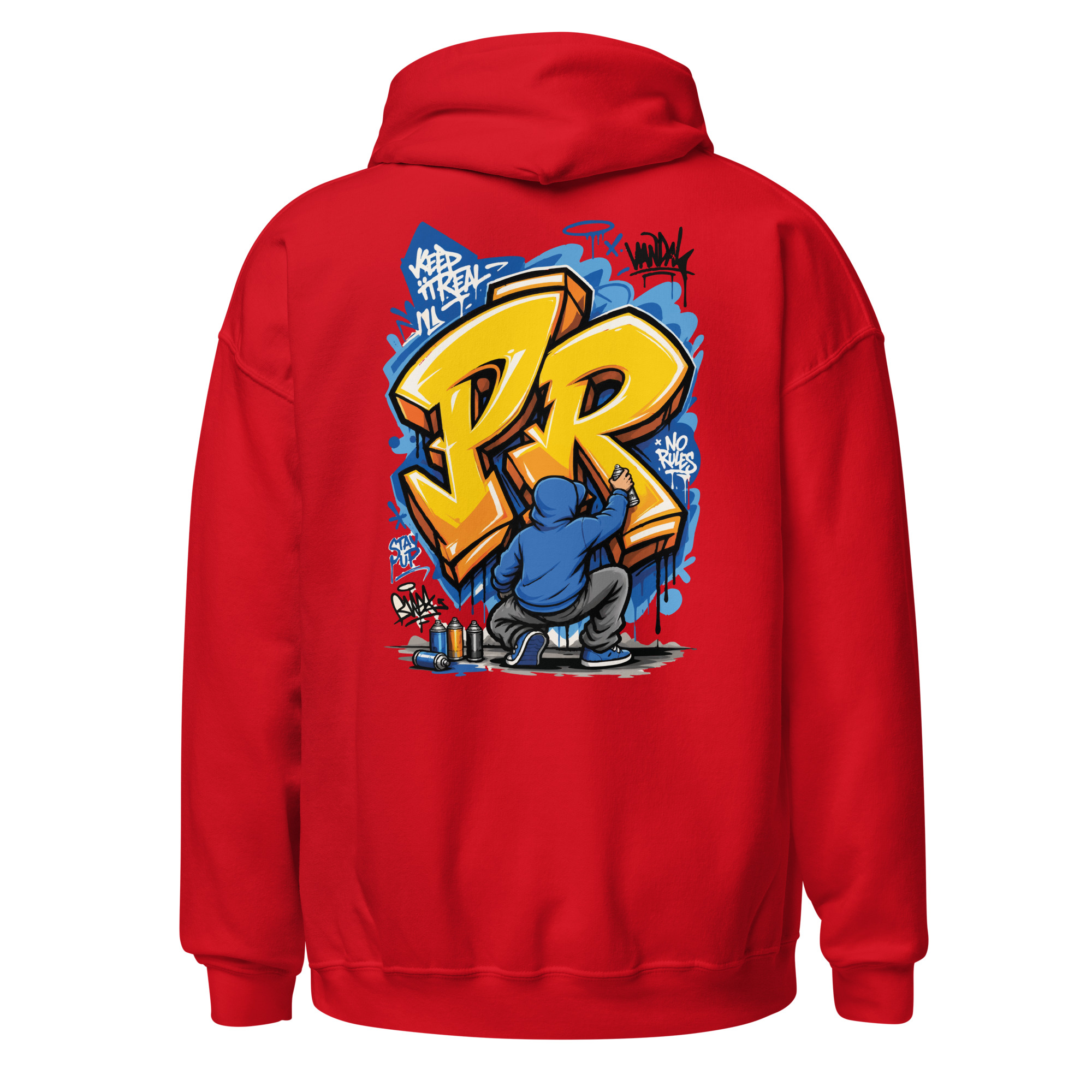 Graffiti your initial Heavy Blend Hoodie | P1704202501F | 2506202601 - Image 4