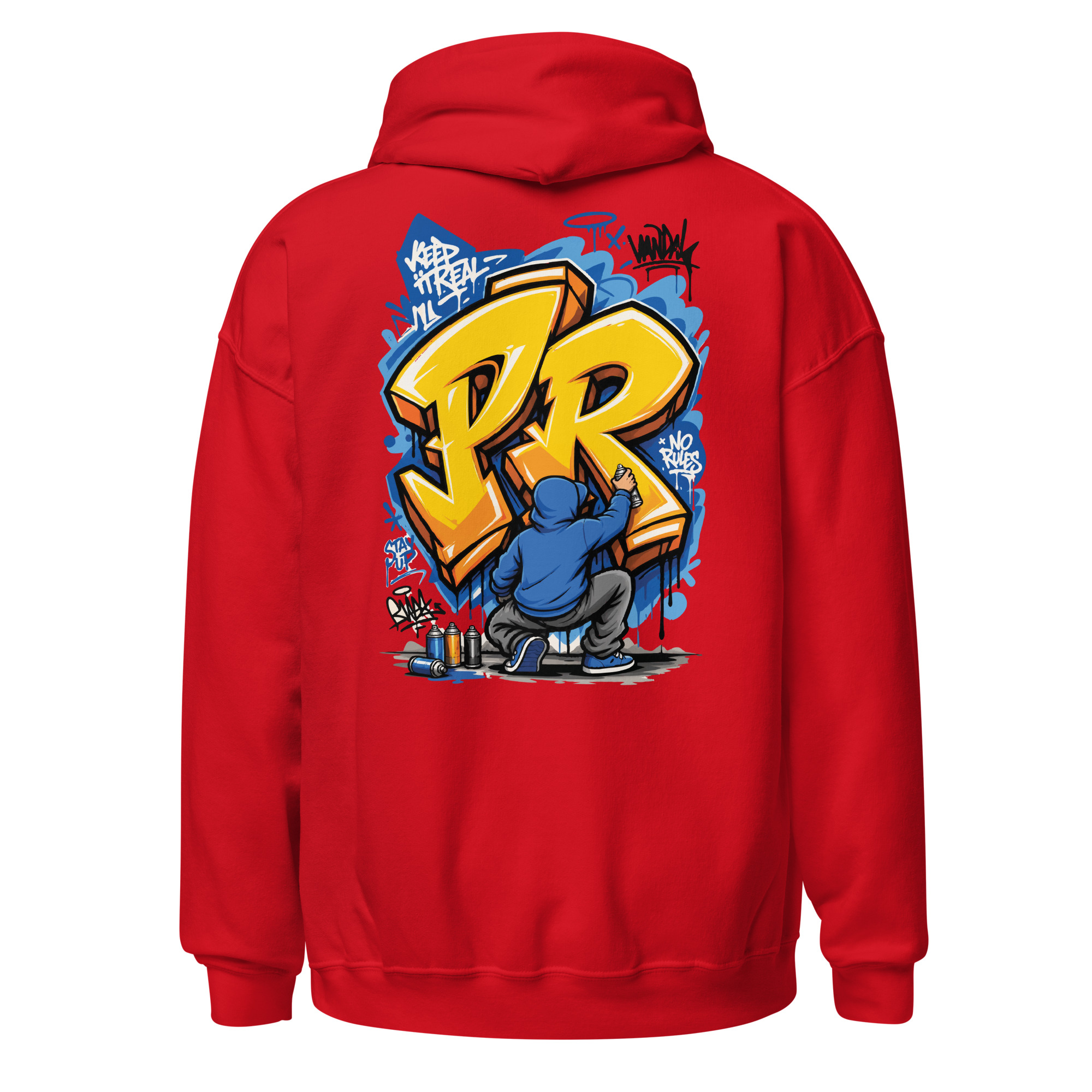 Graffiti your initial Heavy Blend Hoodie | P1704202501F | 2506202601 - Image 4
