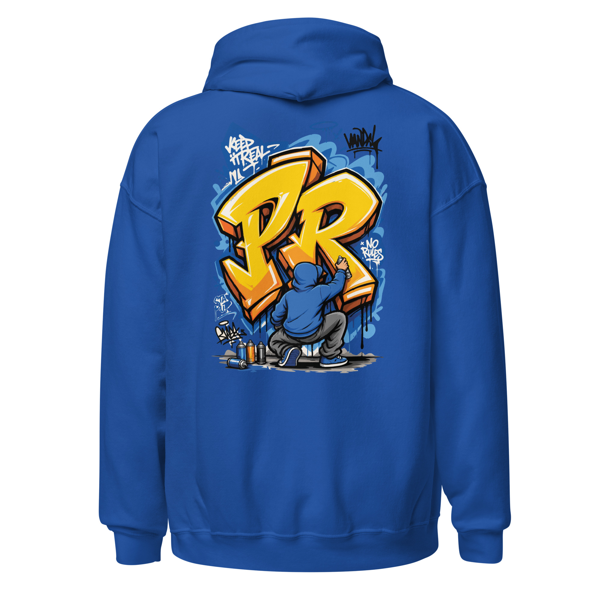 Graffiti your initial Heavy Blend Hoodie | P1704202501F | 2506202601 - Image 6