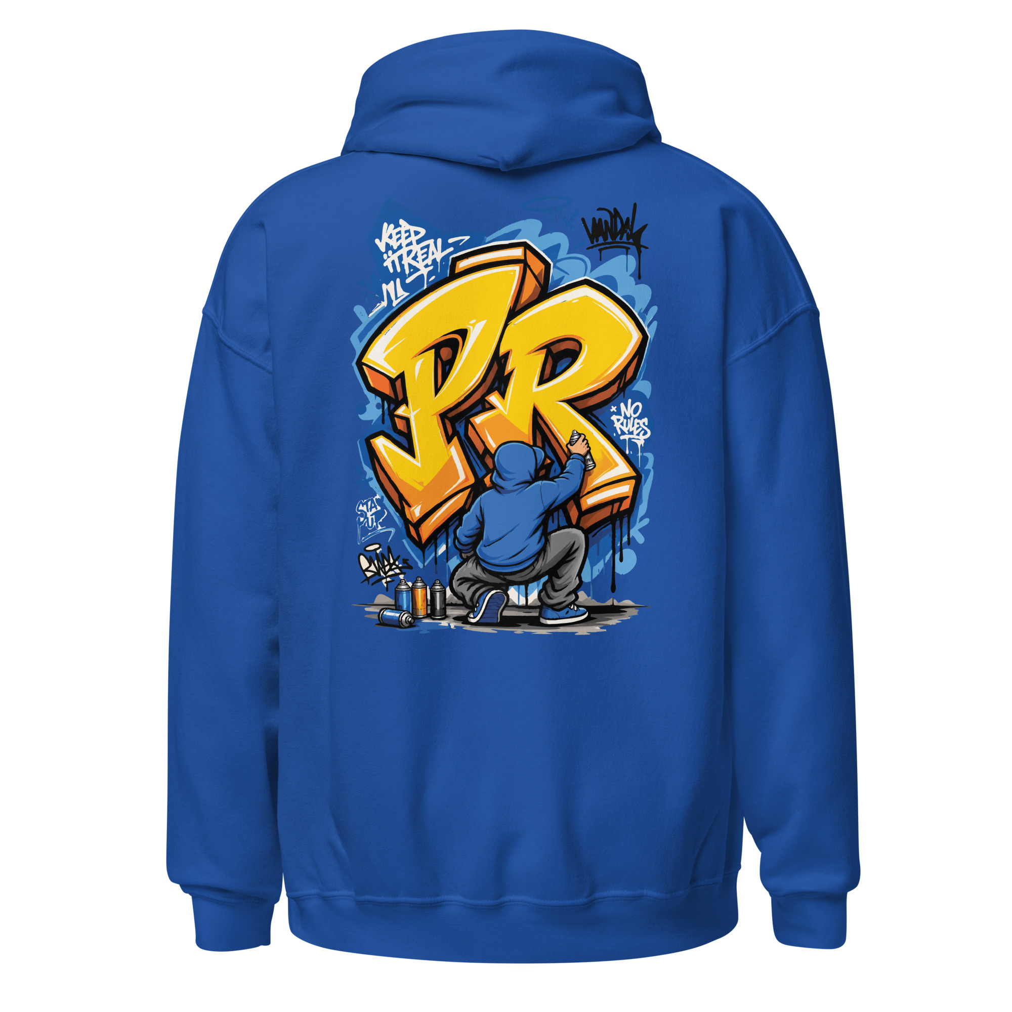 Graffiti your initial Heavy Blend Hoodie | P1704202501F | 2506202601 - Image 5