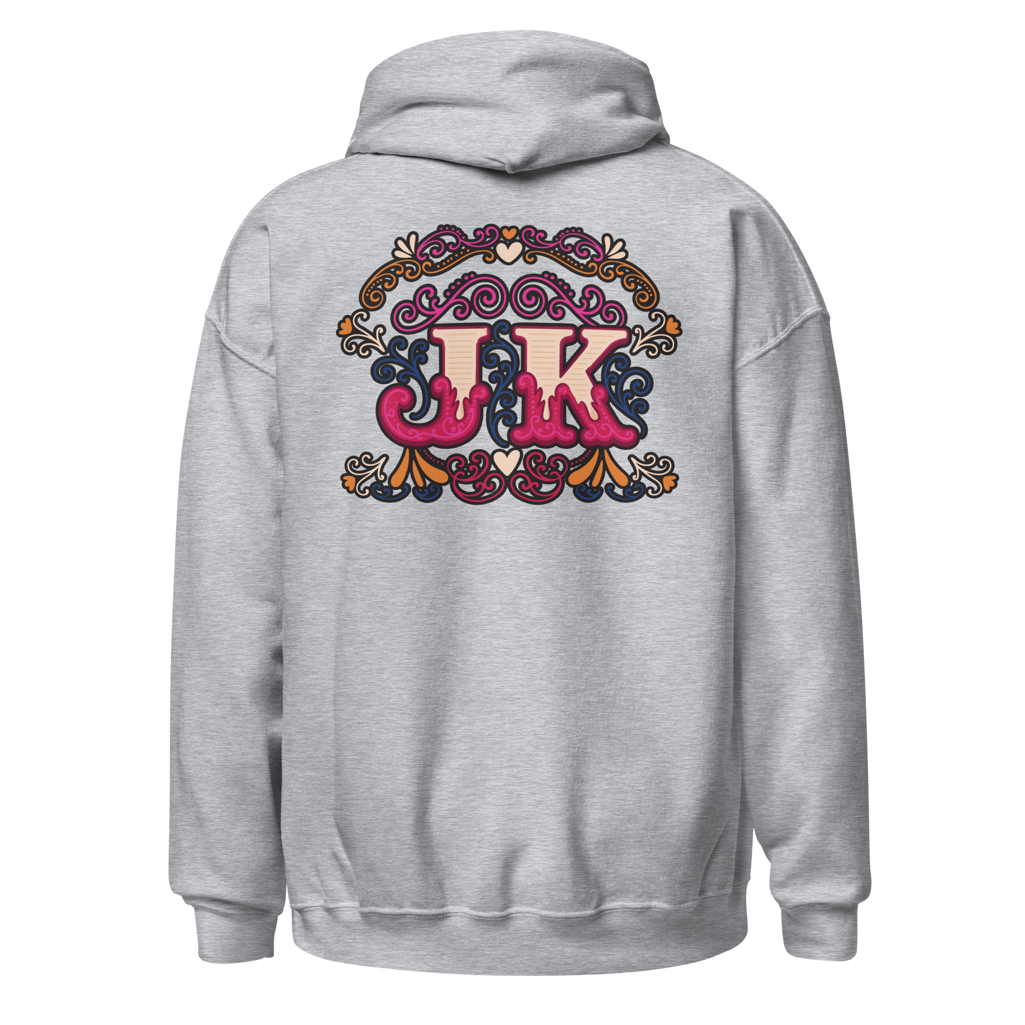 Vintage Style Initial Heavy Blend Hoodie | P1704202501F | 0706202602 - Image 17