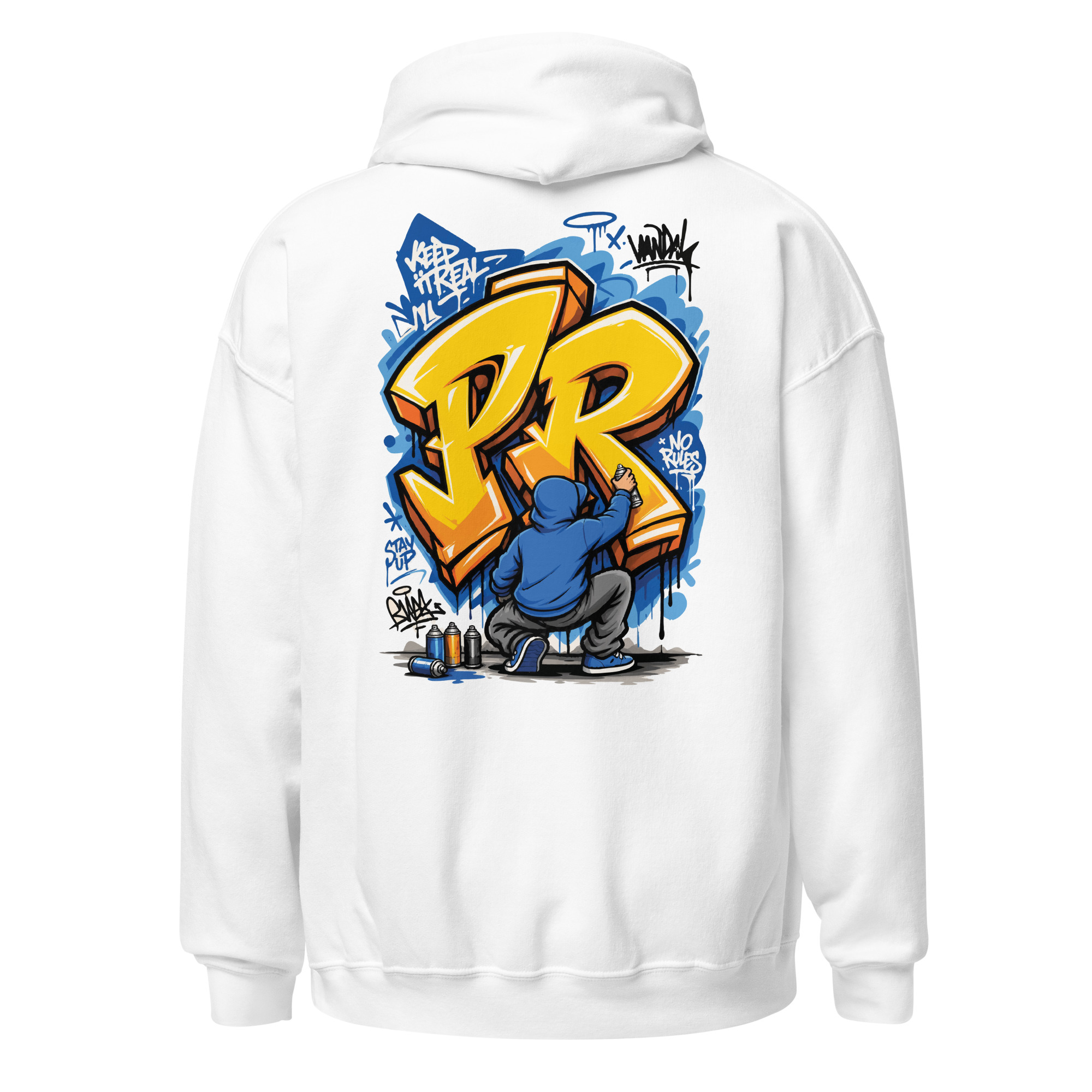 Graffiti your initial Heavy Blend Hoodie | P1704202501F | 2506202601 - Image 8